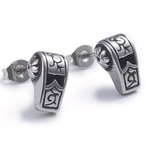 NWOT  Stainless steel Antique Silver Retro Whistle Stud Earrings Mix&Match 2/$10